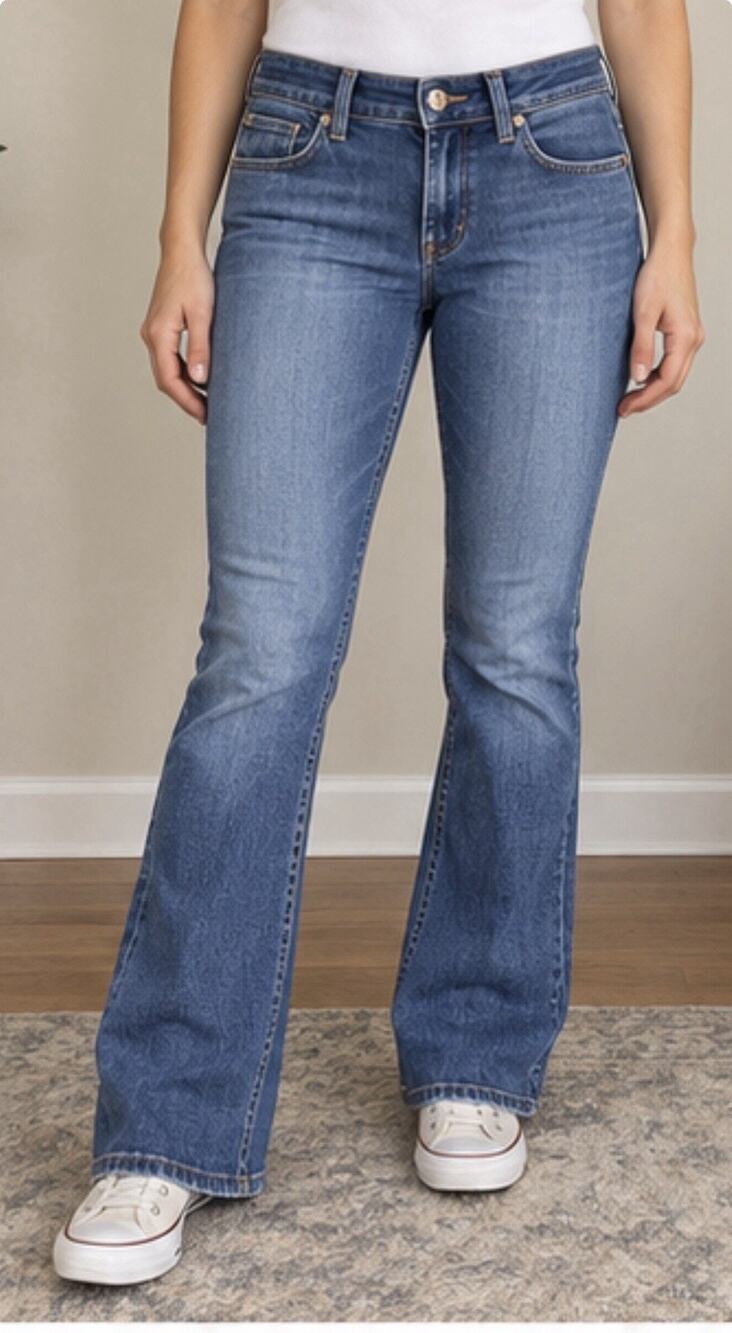 American Eagle Bootcut Jeans Womens Blue Faded Denim Size 6